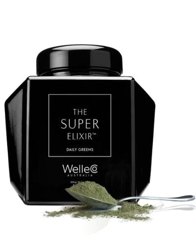 WelleCo Super Elixir - SUPER ELIXIR Greens 300g Refillable Black Caddy