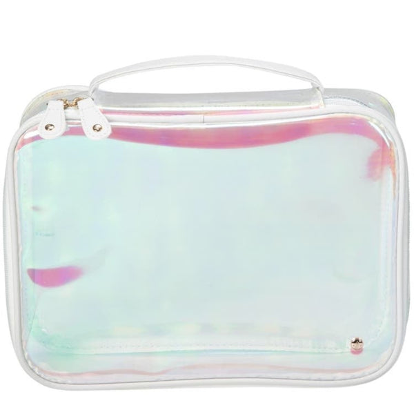 Stephanie Johnson - White Hologram Jumbo Makeup Case