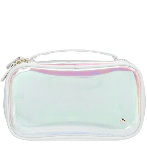 Stephanie Johnson - White Hologram Medium Makeup Case